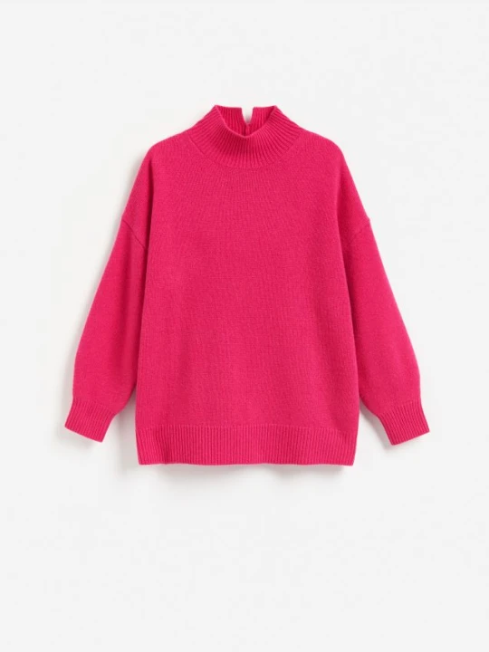 Foto del prodotto Reserved - Maglione in cotone con collo rialzato - fucsia