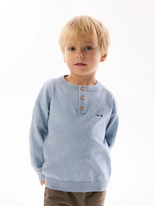 Foto del prodotto Reserved - Maglione in cotone con lino - blu pallido