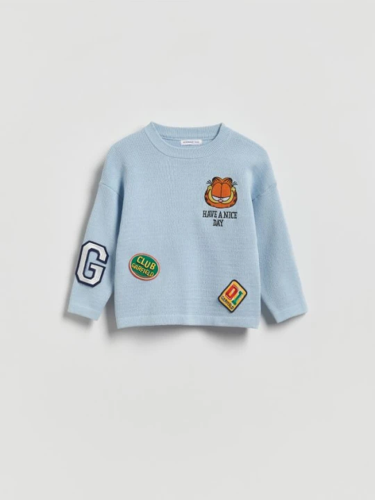 Foto del prodotto Reserved - Maglione in cotone Garfield - blu pallido