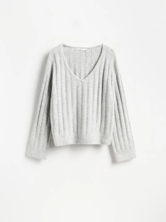 Foto del prodotto Reserved - Maglione oversize in misto lana - grigio chiaro