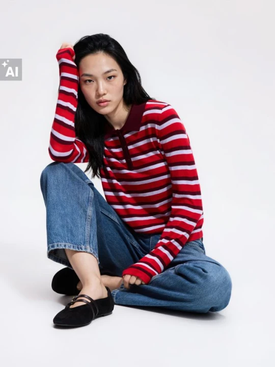 Foto del prodotto Reserved - Maglione stile polo a righe - multicolore