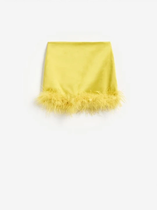 Foto del prodotto Reserved - Minigonna con piume - giallo