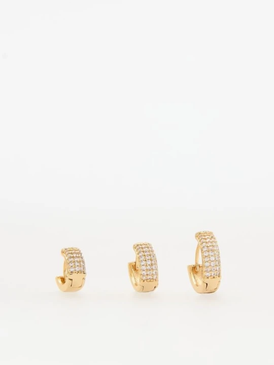Foto del prodotto Reserved - Orecchini con strass, confezione da 3 - oro