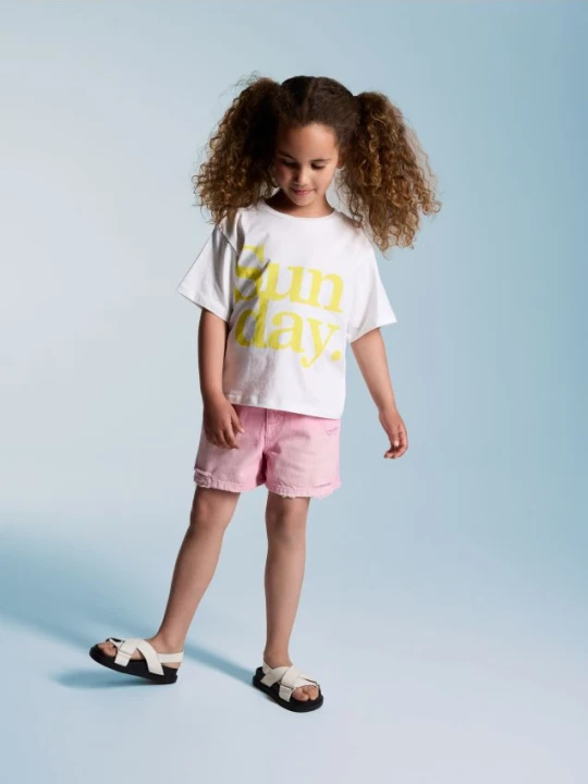 Foto del prodotto Reserved - Pantaloncini in denim sbiadito - rosa pastello