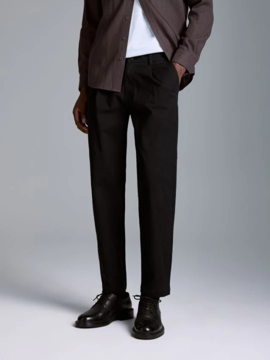 Foto del prodotto Reserved - Pantaloni carrot in cotone - nero