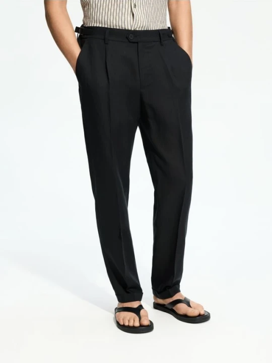 Foto del prodotto Reserved - Pantaloni chino con misto lino - nero