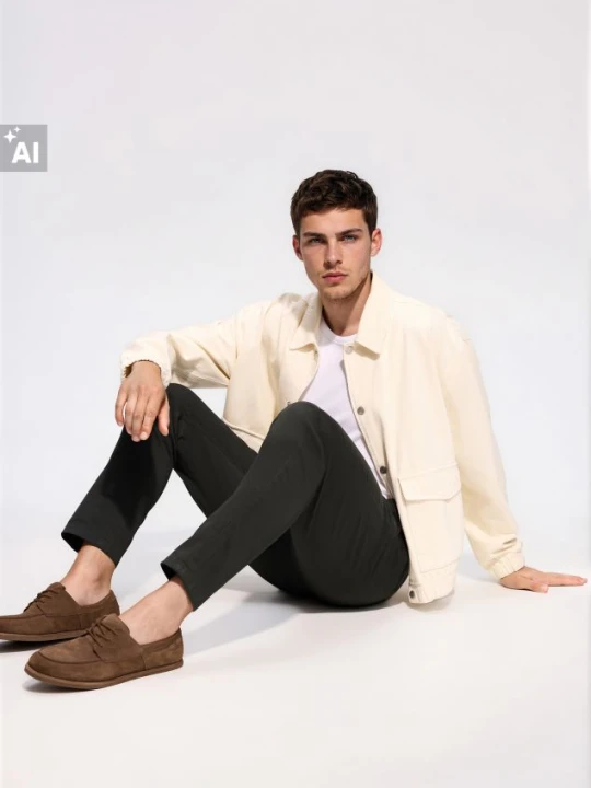 Foto del prodotto Reserved - Pantaloni chino con pince - verde acciaio