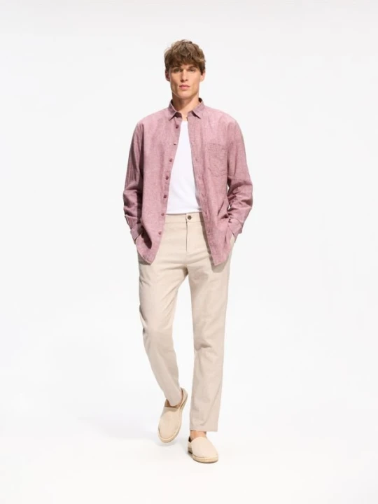 Foto del prodotto Reserved - Pantaloni chino slim con lino - beige