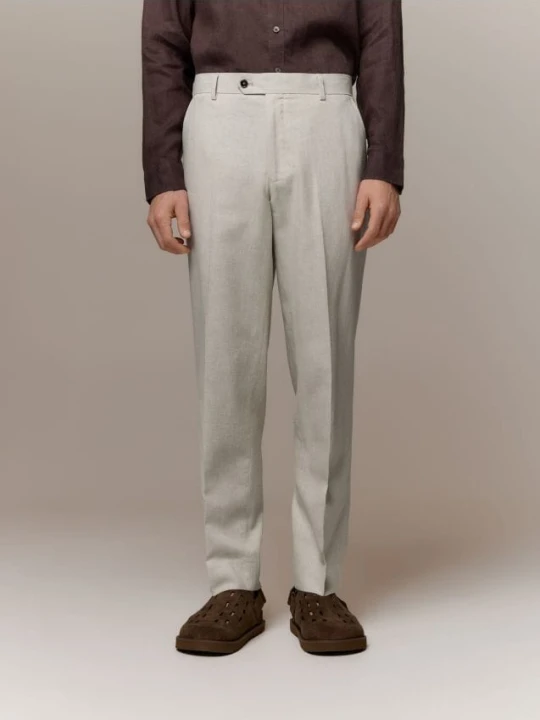 Foto del prodotto Reserved - Pantaloni regular fit misto lino - beige