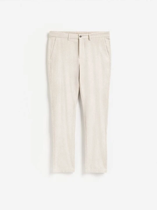 Foto del prodotto Reserved - Pantaloni slim fit con microfantasia - beige