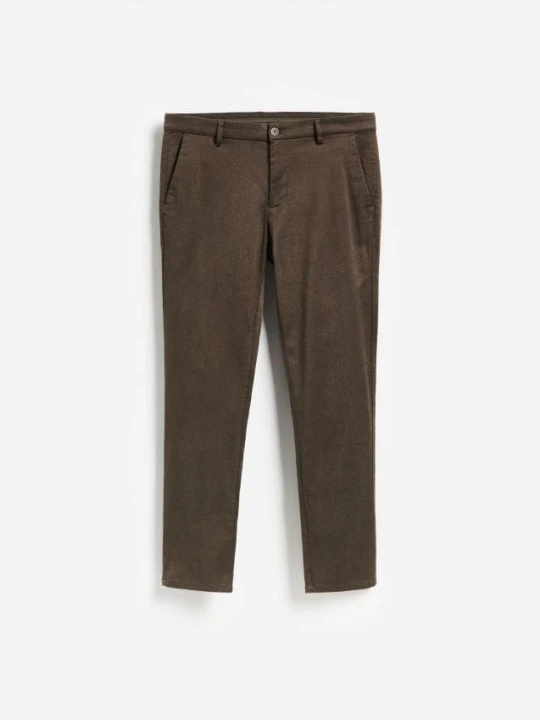 Foto del prodotto Reserved - Pantaloni slim fit con microfantasia - caffè