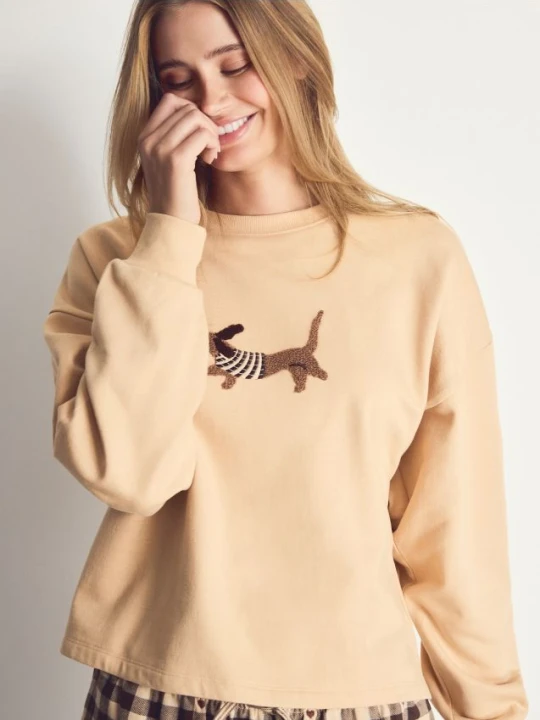 Foto del prodotto Reserved - Pigiama due pezzi in cotone - beige