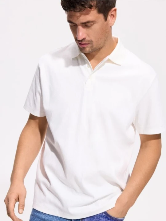 Foto del prodotto Reserved - Polo comfort a fantasia - panna