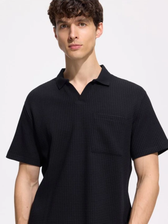 Foto del prodotto Reserved - Polo Comfort fit strutturata - nero