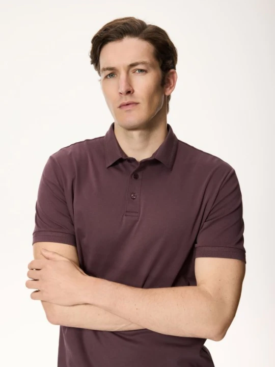 Foto del prodotto Reserved - Polo slim in cotone pima - bordeaux
