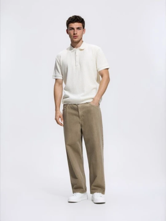 Foto del prodotto Reserved - Polo strutturata comfort fit - panna