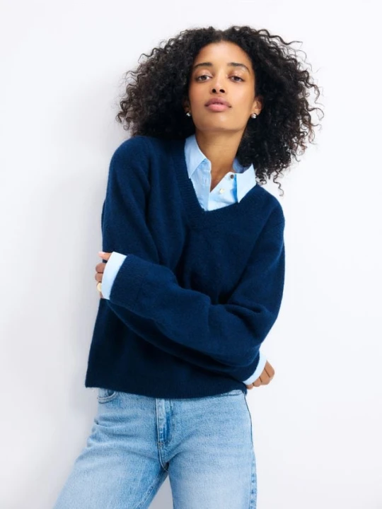 Foto del prodotto Reserved - Pullover misto alpaca - blu scuro