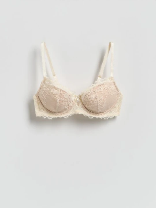 Foto del prodotto Reserved - Reggiseno in pizzo push up - panna