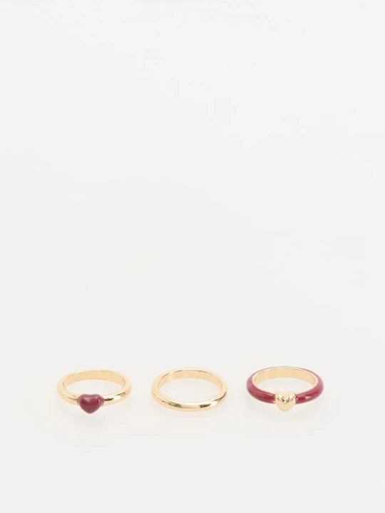 Foto del prodotto Reserved - Set di anelli 3 pack - bordeaux