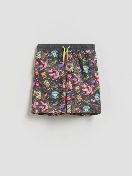 Foto del prodotto Reserved - Shorts da bagno SPONGEBOB - grigio scuro
