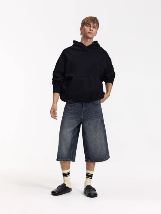 Foto del prodotto Reserved - Shorts in denim baggy - grigio chiaro