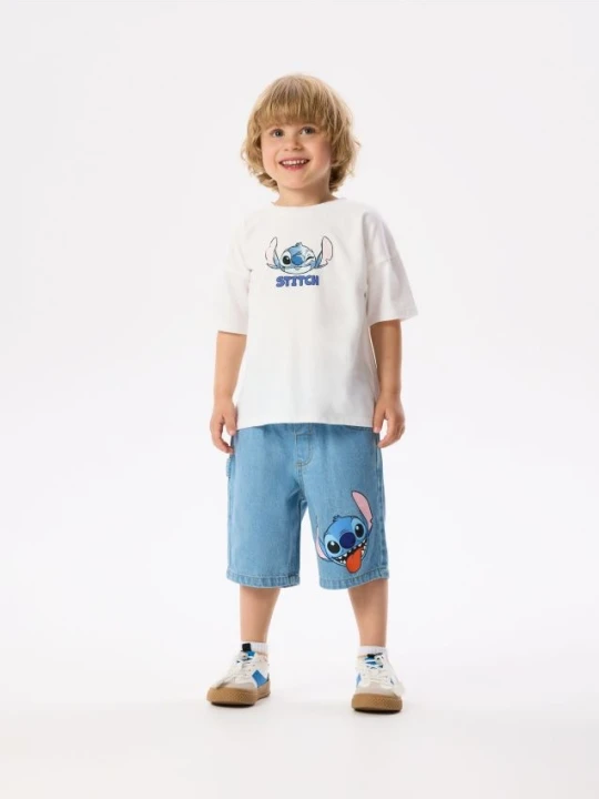 Foto del prodotto Reserved - Shorts in denim Lilo & Stitch - blu