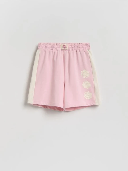 Foto del prodotto Reserved - Shorts loose con banda laterale - rosa pastello