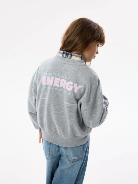 Foto del prodotto Reserved - Sudadera con texto en la espalda - grigio chiaro