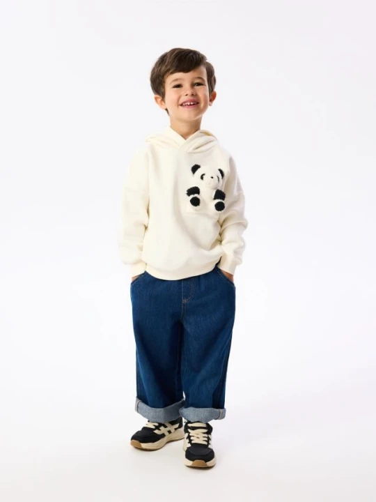 Foto del prodotto Reserved - Sweatshirt con orsetto di peluche - panna