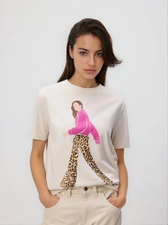 Foto del prodotto Reserved - T-shirt con stampa - beige