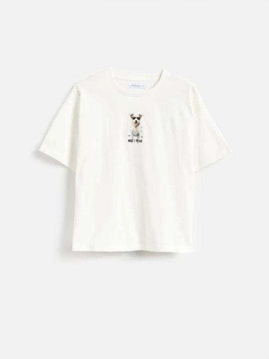 Foto del prodotto Reserved - T-shirt con stampa - panna