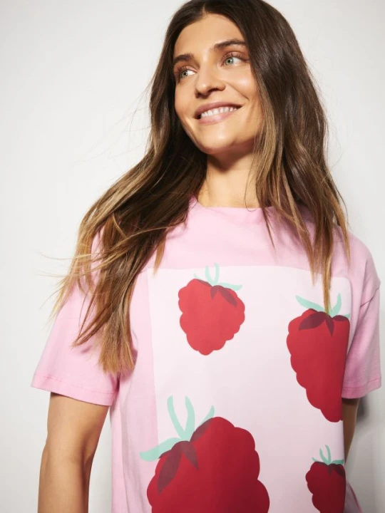 Foto del prodotto Reserved - T-shirt con stampa - rosa pastello
