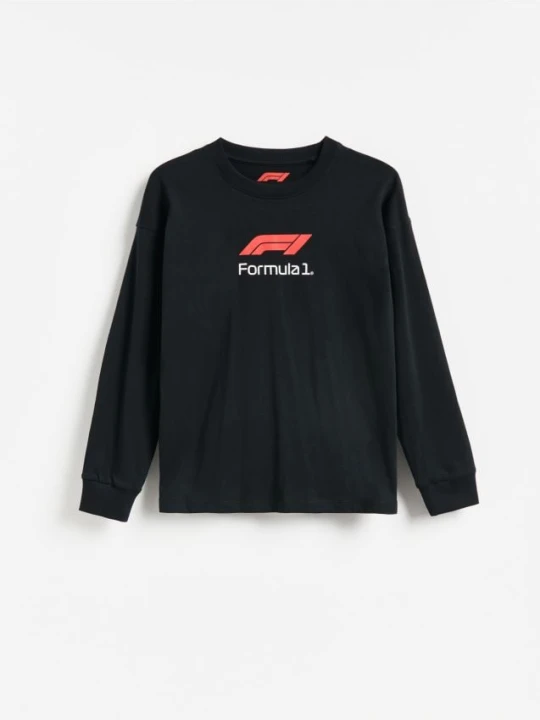 Foto del prodotto Reserved - T-shirt in cotone a maniche lunghe F1 - nero