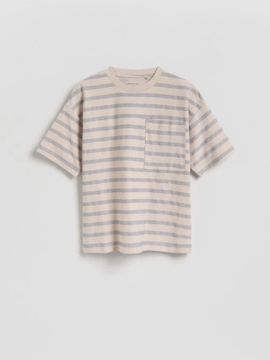 Foto del prodotto Reserved - T-shirt in cotone a righe - beige