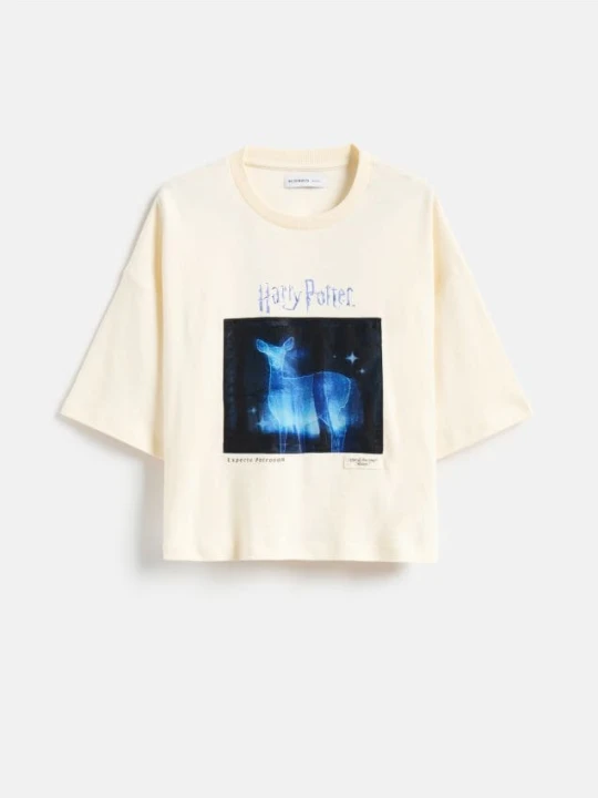 Foto del prodotto Reserved - T-shirt in cotone di Harry Potter - nude