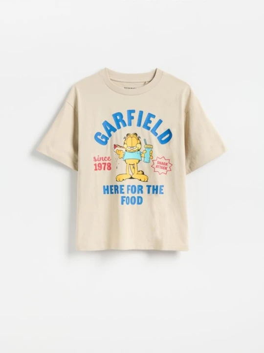 Foto del prodotto Reserved - T-shirt in cotone Garfield - beige