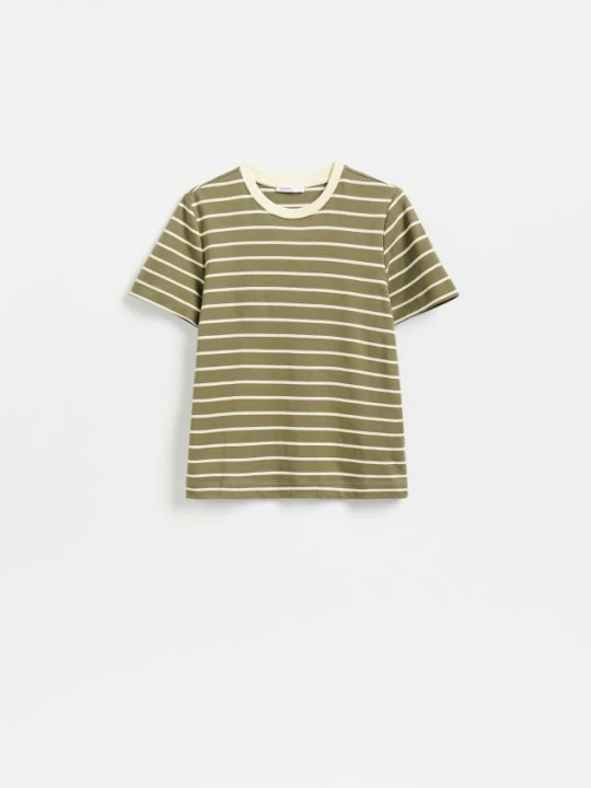 Foto del prodotto Reserved - T-shirt in cotone mercerizzato - beige