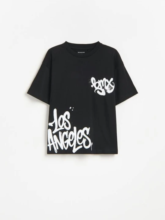 Foto del prodotto Reserved - T-shirt in cotone - nero