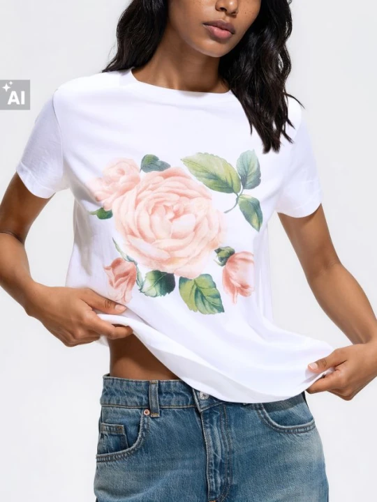 Foto del prodotto Reserved - T-shirt in cotone stampato - bianco