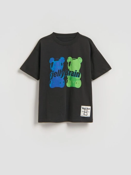 Foto del prodotto Reserved - T-shirt in cotone stampato - nero