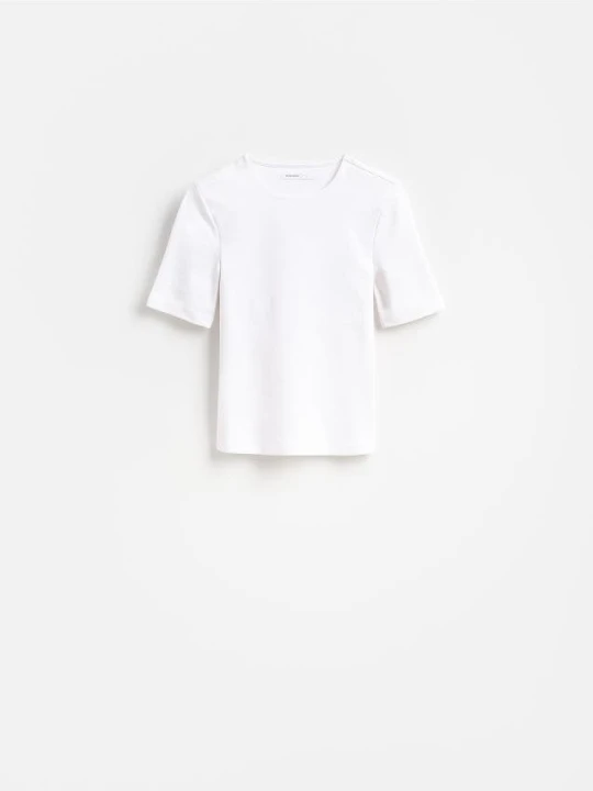 Foto del prodotto Reserved - T-shirt in misto cotone - bianco