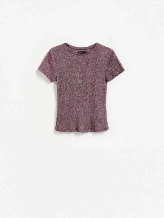 Foto del prodotto Reserved - T-shirt in misto cotone - bordeaux