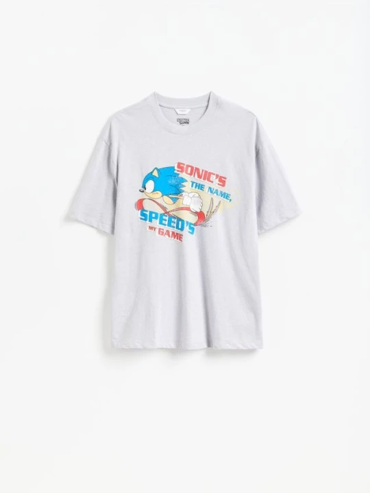 Foto del prodotto Reserved - T-shirt oversize Sonic - grigio chiaro