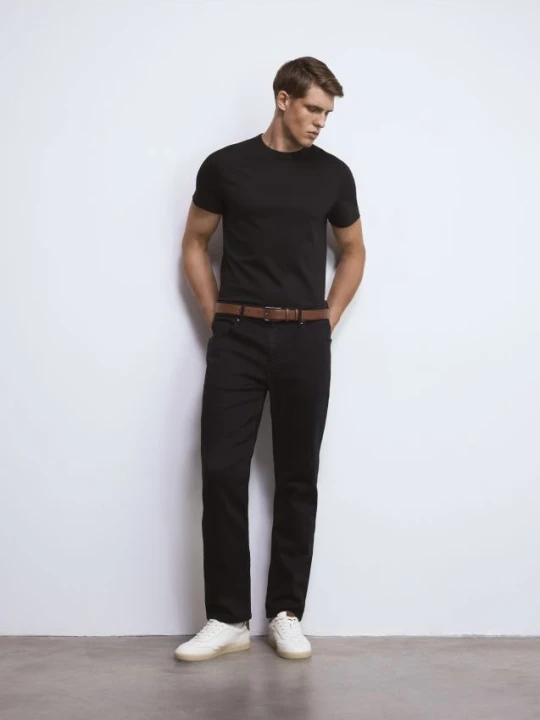 Foto del prodotto Reserved - T-shirt regular con cotone mercerizzato - nero