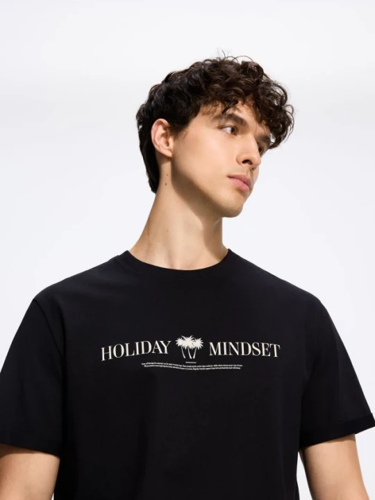 Foto del prodotto Reserved - T-shirt regular fit con stampa - nero