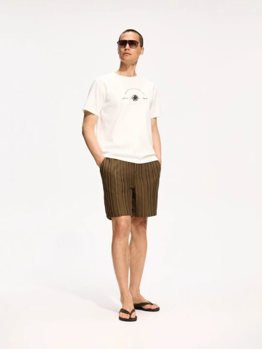 Foto del prodotto Reserved - T-shirt regular fit con stampa - panna