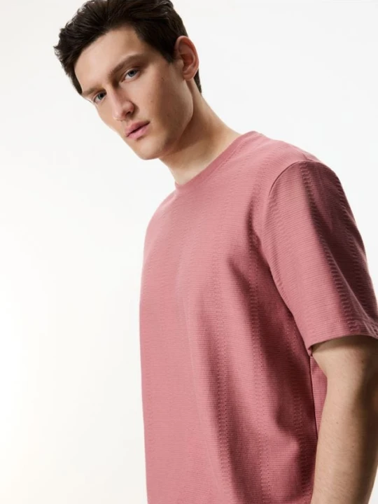 Foto del prodotto Reserved - T-shirt strutturata regular - rosa cipria