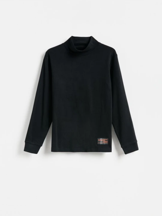 Foto del prodotto Reserved - Top a maniche lunghe tinta unita con cotone - nero