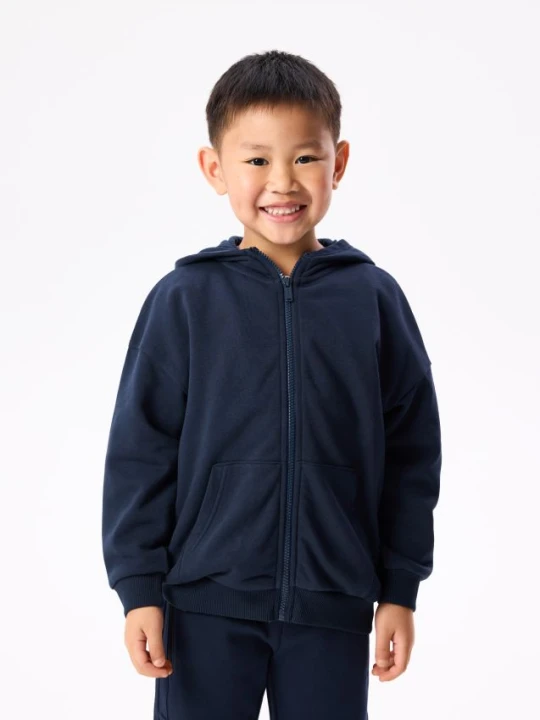 Foto del prodotto Reserved - Top da jogging con zip e cappuccio - blu scuro