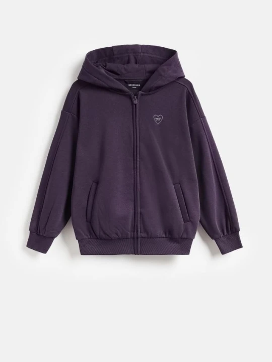 Foto del prodotto Reserved - Top da jogging con zip e cappuccio - uva